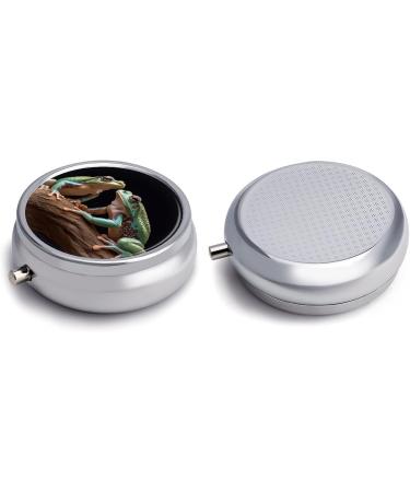 Travel Pill Box - 3 Compartment Portable Organizer with Frog Design | Small Pill Case for Purse & Pocket - Buy Online on GoSupps.com
