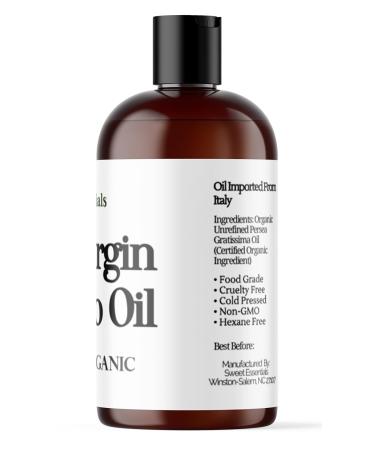 Sweet Essentials Organic Unrefined Virgin Avocado Oil 4oz - 100% Pure NON-GMO Cold Pressed Imported from Italy - Food Grade Green Oil - Buy Online on GoSupps.com