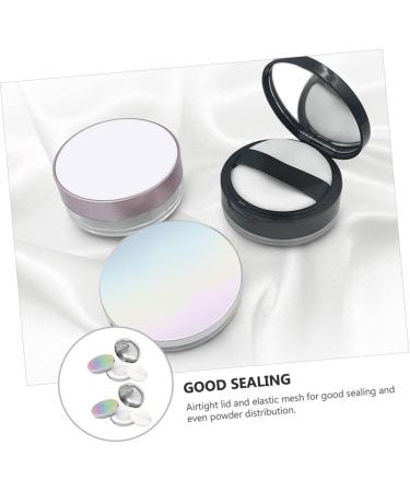 WOFASHPURET Flour Holder 2PCS Box Powder box powder puffs for face powder mirror loose powder case Powder Cases for Trip Miss - Buy Online on GoSupps.com