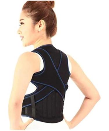 Orthopedic Vest Posture Correct Belt For Health Care Adjustable Posture Corrector Corset Back Support Brace Band Belt Blue XL Blue XL - Buy Online on GoSupps.com