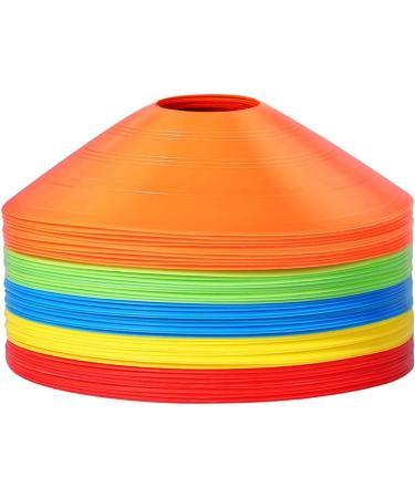 25 Pcs Pro Disc Cones with Carry Bag - Agility Training Cones for Soccer, Football, Basketball & More (5 Colors) - Buy Online on GoSupps.com