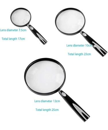 Simple Magnifying Glass Drops Resistance Light Household for Reading Crafts Repair Magnifier 13Cm Lofty Ambition - Buy Online on GoSupps.com