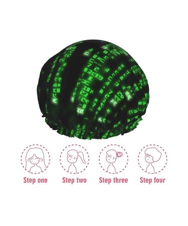 Hacker Age Waterproof Shower Cap - Fits All Head Sizes and Hair Textures for Women - Buy Online on GoSupps.com