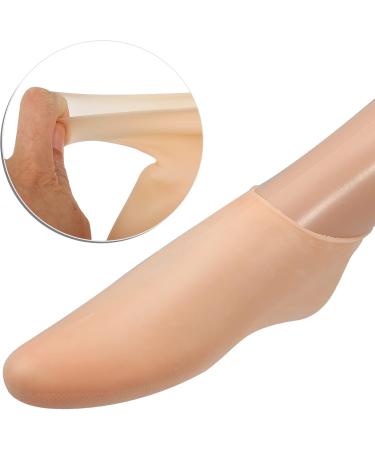 VOCOSTE 1 Pair Moisturizing Gel Socks Cracked Foot Care Protector Ankle Silicone Socks Beige M Size - Buy Online on GoSupps.com
