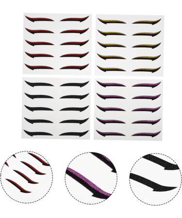 Angoily 40 Pairs Eyeshadow Stickers Eyeliner Double Eyelid Tape Glitter Eye Skin Sticker No Smudge Mold - Buy Online on GoSupps.com