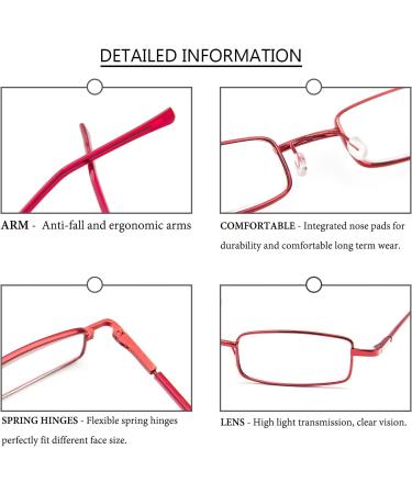 Kokobin Flexible Metal Reading Glasses | Unisex +3.5 Diopters | Feather-Hinge Design & Case | International Shipping Available - Buy Online on GoSupps.com