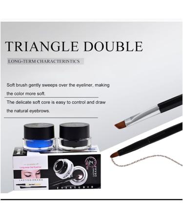  IOIUSKKU IOIUSKKU 2 Waterproof Bottles Long-Lasting Drying Gel Eyeliners Cream Eyeliner for Holidays Face Cosmetics Birthday Gifts Black Blue - Buy Online on GoSupps.com