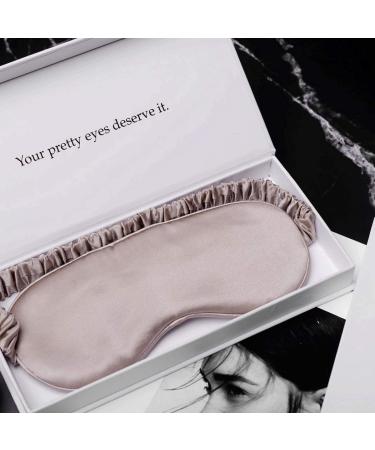 Yanser Luxury 100% Mulberry Silk Sleep Mask - Anti Aging Eye Cover - Ultra Soft & Comfy - Caramel - Buy Online on GoSupps.com
