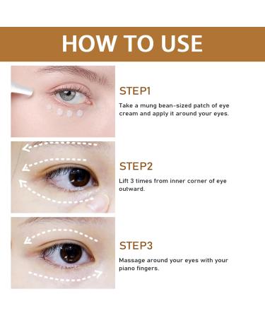 Caffeine Eye Cream for Dark Circles & Puffiness Hydrating Under Eye Treatment with Ceramides Coconut Oil Fights Fine Lines Lightweight Formula (0.7OZ) 0.7 Ounce (Pack of 1) - Buy Online on GoSupps.com