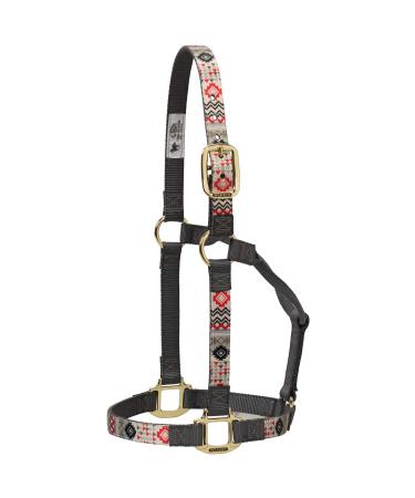 Weaver Leather Patterned Non-Adjustable Halter Carmine Aztec Small Horse