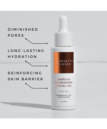 Marula Nourishing Facial Oil - Anti-Aging Serum for Plump Hydrated Skin | Minimize Pores Diminish Lines & Wrinkles | 10 Natural Oils - 1 oz by Georgette Klinger - Buy Online on GoSupps.com