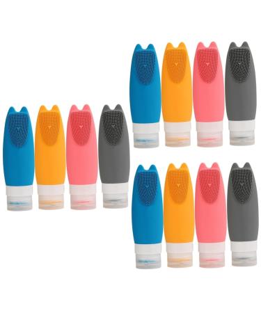 FRCOLOR 12 Pcs Bottle Small Squeeze Bottles Body Wash Small Cosmetic Sub Bottles Empty Lotion Bottles Practical Small Bottles Shampoo Bottles Face Brush Travel Empty Bottle 14x3.2cmx3pcs Assorted Colorx3pcs
