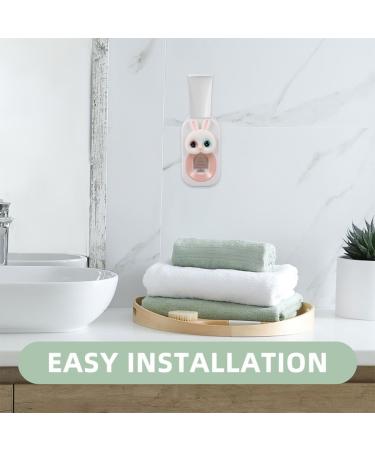 Mobestech Lot de 2 Distributeurs Automatiques de Dentifrice Support Mural en Plastique Design Lapin pour Gar on et Filles Installation Simple sans Effort Adapt la Salle de Bain et - Buy Online on GoSupps.com