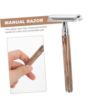 Ipetboom Manual Mustache Clipper Set - Safe Shaver & Hair Trimmer for Men | Bamboo Handle Zinc Alloy Blades - International Shipping Available - Buy Online on GoSupps.com