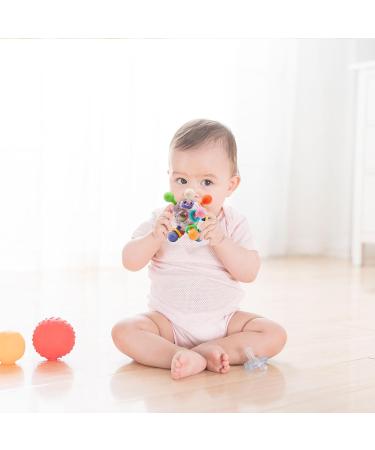 MyDova Silicone Baby Bite Toys | BPA-Free Gripping Ball Rattles for 0-9 Months | Perfect Baby Gift in Pink - Buy Online on GoSupps.com