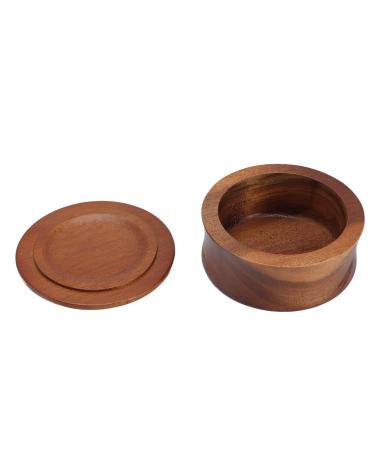 Men's Wooden Shaving Brush Bowl - Non-Adhering Shave Cream Mug & Soap Cup | Portable Maple Face Cleaning Tool - Buy Online on GoSupps.com