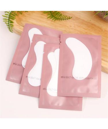 kawagirl 100 Pairs Set Eye Gel Patches Under Eye Pads Lint Free Lash Extension Eye Gel Patches for Eyelash Extension (pink)