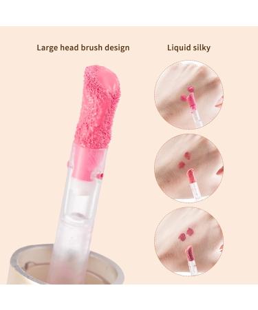 Long-Lasting Liquid Blush with Face Brush - Waterproof Creamy Formula for Cheeks (7.5 ml) - #01 001 Blush - Perfect for All Skin Types - Buy Online on GoSupps.com