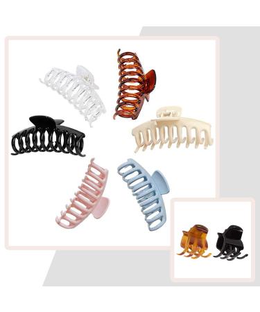 8 Pcs 4.3 inch Hair Claw Clips Set - Matte Finish Neutral Hair Accessories for Women and Girls - Buy Online on GoSupps.com