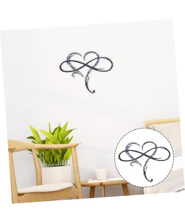 DEARMAMY 1pc Pendant Ornament Home Decor Home Heart Hanging Decor Wall Art Heart Wrought Iron Wall Decoration 30x26cm Silver - Buy Online on GoSupps.com