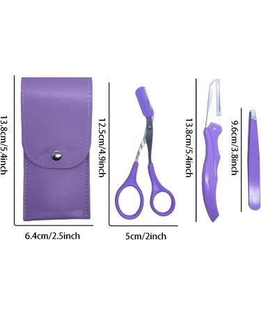 3PCS Eyebrow Trimmer Set with Comb, Cosmetic Hair Scissors & Razor Kit - Buy Online on GoSupps.com