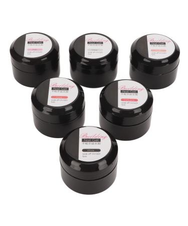 6pcs Nail Extension Solid Gel Portable Shiny Long Lasting Wearable Shape Sculpture Solid Carved Gel