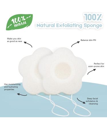 Natural Organic Konjac Facial Sponge - Deep Cleansing & Exfoliating for Sensitive Skin | Reusable Konjac Sponges for Men Women & Babies - Buy Online on GoSupps.com