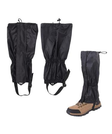 Pflypf 1 pair of outdoor gang waterproof gait desert shoe cover snow cover foot cover for hiking hiking mountaineering skiing unisex (black)