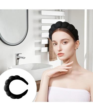 KVIFIVK Women's Spa Headband Towel Cloth for Washing Face, Makeup Removal, Shower - Black - Buy Online on GoSupps.com