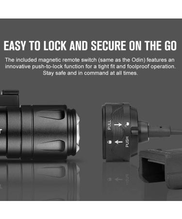 OLIGHT Odin Mini 1250 Lumens Compact Rechargeable Mlok Weaponlight | Remote Switch | 240m Beam Distance | Black - Buy Online on GoSupps.com