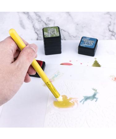 Yoseng Mini Ink Blending Brushes for Card Making - Set of 18 Brushes in 3 Models & 6 Colors - Small Art Blending Tool for Intricate Details - Buy Online on GoSupps.com