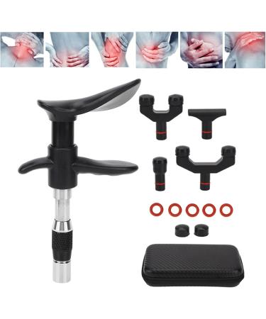 10-Speed Manual Massage Spine Tool with 4 Heads - Chiropractic Adjuster for Joint Relief - Black Fabric Bag Included - International Shipping Available - Buy Online on GoSupps.com