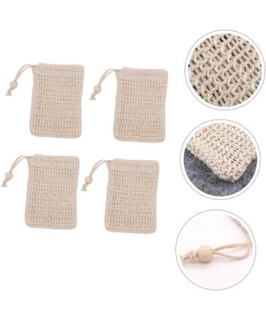 Baluue 8 Pcs Cotton Linen Soap Bag Bar Soap Pouch Soap Net Soap Exfoliating Pouch Bar Soap Bag Khaki 14x9.5cmx2pcs Khakix2pcs - Buy Online on GoSupps.com