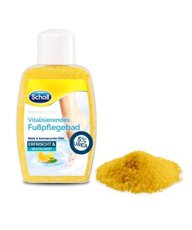 Scholl foot bath vitalizing - foot care bathroom with natural salt crystals and urea - bathing additive for foot baths - with deodorant active ingredient - for all skin types - 275 g - Buy Online on GoSupps.com