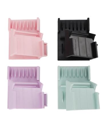 Professional Hair Clipper Guards Guides Coded Cutting Guides with Positioning Comb 4 Colors Nozzle Guide Comb Removing Split Ends Hair Clipper Guards Accessories