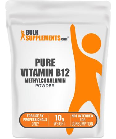 BulkSupplements.com Pure Vitamin B12 Methylcobalamin Powder - Vitamin B12 Supplements Pure Product - Multiple Servings 10g (0.35 oz) (Pack of 1) 0.35 Ounce (Pack of 1)