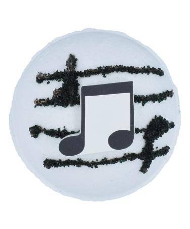 Bomb Cosmetics All That Jazz Music Themed Bath Blaster Bath Bomb  with Geranium and Lime Pure Essential Oils  Handmade and Cruelty Free  White  160g