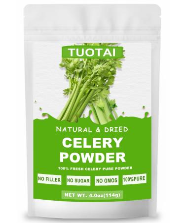 Premium Celery Powder, 100% Natural Celery Powder Rich in Antioxidants, Minerals and Fibers, Gmo free, No Additives, Vegan
