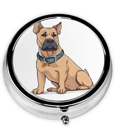 French Bulldogs Mini Round Pill Box - 3 Compartment Organizer for Travel Home & Office - Buy Online on GoSupps.com