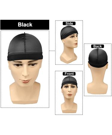 BigEddie 4Pcs Silk Stocking Wave Caps Set for 360 Waves - Black - Buy Online on GoSupps.com