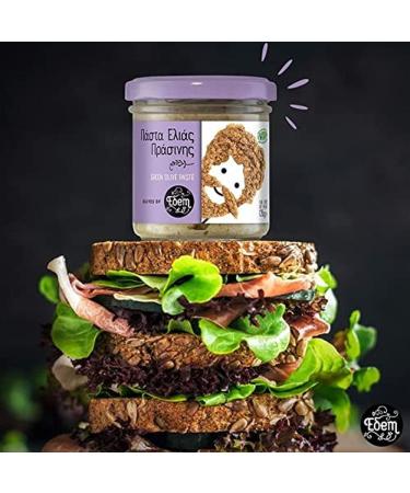 Edem Green Olive Tapenade Spread - Dairy & Gluten Free, Healthy Olive Paste - 4.8oz Jar - Buy Online on GoSupps.com