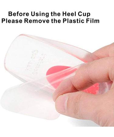 3 Pairs Silicone Gel Heel Cups for Plantar Fasciitis & Heel Pain Relief - Women's Small/Med Size - Shock Absorbing Support Inserts - Buy Online on GoSupps.com