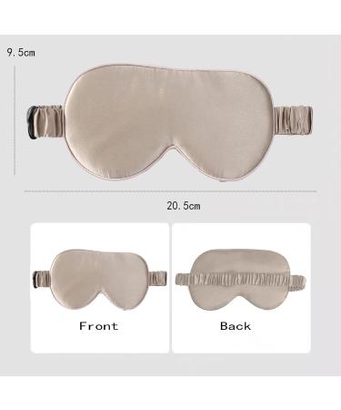 Luxury Slip Silk Sleep Mask - 100% Pure Mulberry Silk Eye Mask for Comfortable Sleep (Beige Large) - Shop Internationally - Buy Online on GoSupps.com
