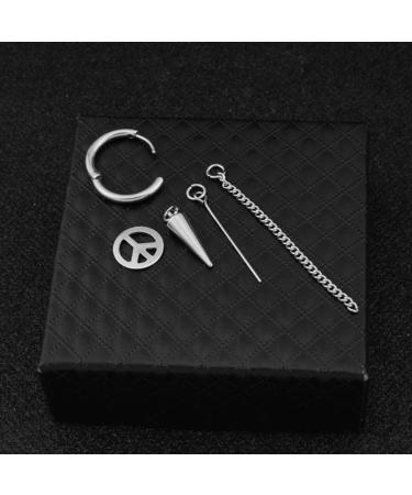 Mshion Unisex Moon Stud Earrings with Jewelry Box - 1 Pair | Unique Gift Idea - Buy Online on GoSupps.com