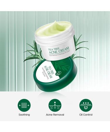 Anti Acne Treatment Tea Tree Face Cream For Spot Treatment Spot Cream For Acne Spot Treatment Acne Cream For Face Reduce Redness & Dryness Oil Control Smooth Skin - Buy Online on GoSupps.com