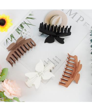 ACO-UINT 4 Pack Large Non Slip Butterfly Hair Claw Clips for Thick Hair - Strong Jumbo Clips for Styling Accessories - Buy Online on GoSupps.com