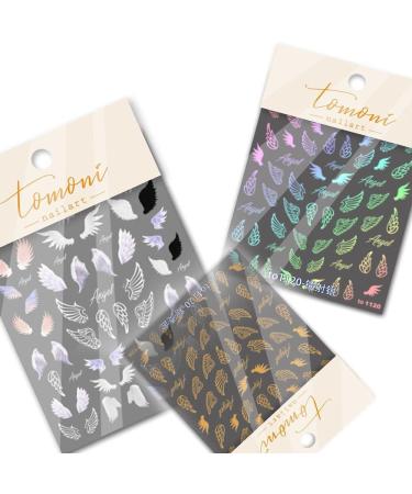Nail Art Self Adhesive Wings Craft 5D Nail Sticker Decals Transfer Stickers Nail Art Decoration(1) Style1 - Buy Online on GoSupps.com