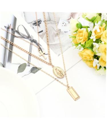COLLBATH Necklaces Choker Necklace Women Chain Multilayer Necklace Pendant Miss Vintage Jewelry - Buy Online on GoSupps.com