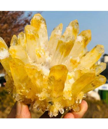 Yellow Tibetan Quartz Crystal Cluster Specimen (Size : 500-550g) - Buy Online on GoSupps.com