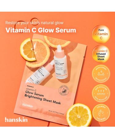 Hanskin Vitamin C Glow Trio Vitamin C Powder Cleanser Glow Capsule Lotion & Sheet Mask | 3-Step Korean Skincare Set for Radiant Revitalized & Healthy-Looking Skin | Hydration K-Beauty Gift - Buy Online on GoSupps.com
